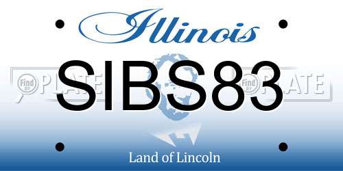 SIBS83 Illinois License Plate
