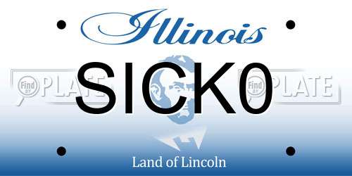 SICK0 Illinois License Plate