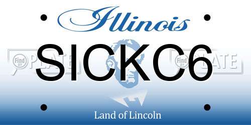 SICKC6 Illinois License Plate