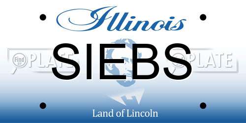SIEBS Illinois License Plate