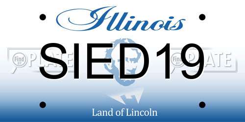 SIED19 Illinois License Plate
