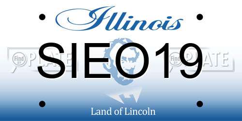 SIEO19 Illinois License Plate
