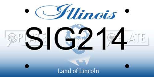 SIG214 Illinois License Plate