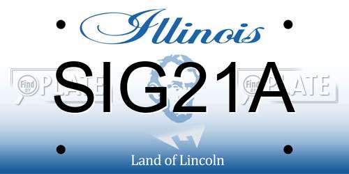 SIG21A Illinois License Plate
