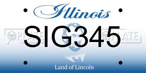 SIG345 Illinois License Plate