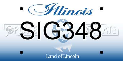 SIG348 Illinois License Plate