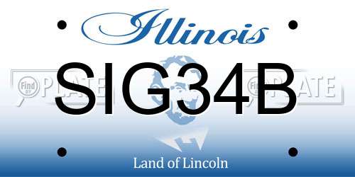 SIG34B Illinois License Plate