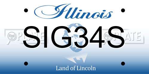 SIG34S Illinois License Plate