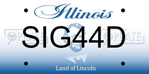 SIG44D Illinois License Plate