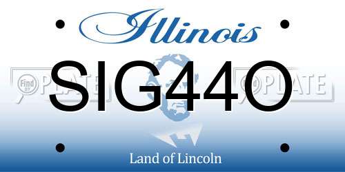 SIG44O Illinois License Plate