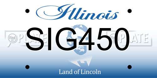 SIG450 Illinois License Plate