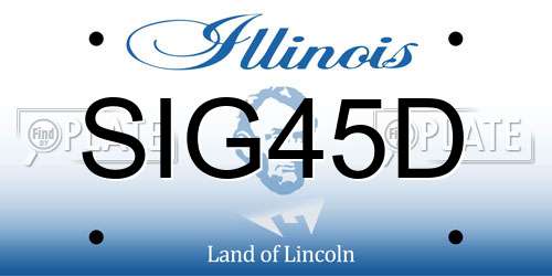 SIG45D Illinois License Plate