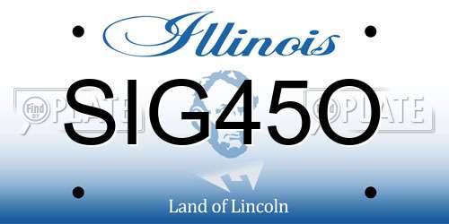 SIG45O Illinois License Plate