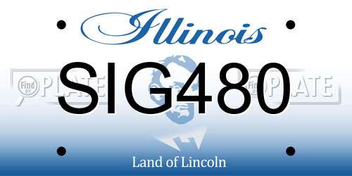 SIG480 Illinois License Plate