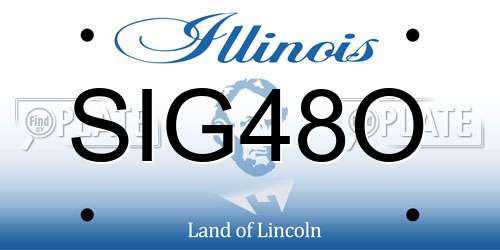 SIG48O Illinois License Plate