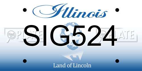 SIG524 Illinois License Plate