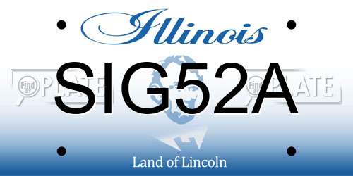 SIG52A Illinois License Plate
