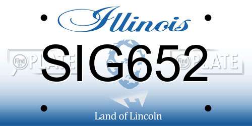 SIG652 Illinois License Plate