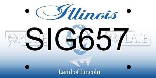 SIG657 Illinois License Plate