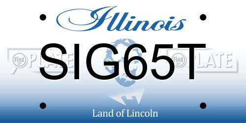 SIG65T Illinois License Plate