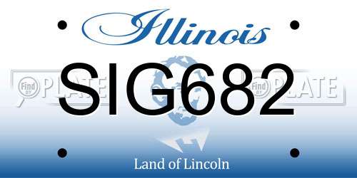 SIG682 Illinois License Plate