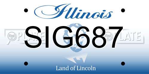 SIG687 Illinois License Plate
