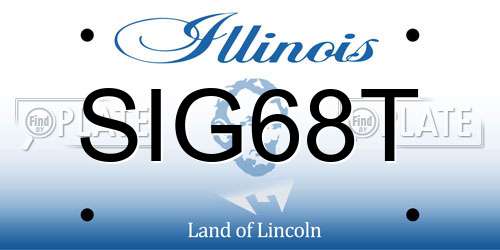 SIG68T Illinois License Plate