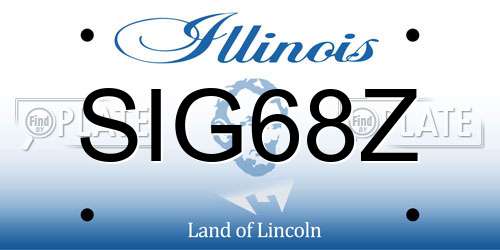 SIG68Z Illinois License Plate