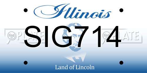 SIG714 Illinois License Plate
