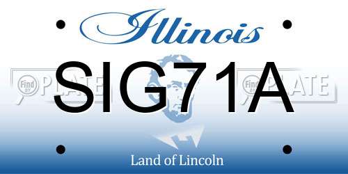 SIG71A Illinois License Plate