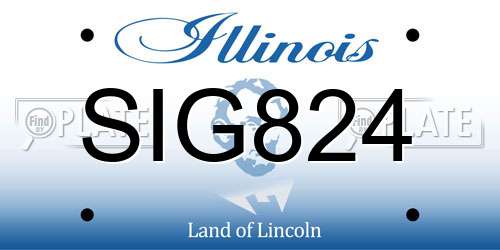 SIG824 Illinois License Plate