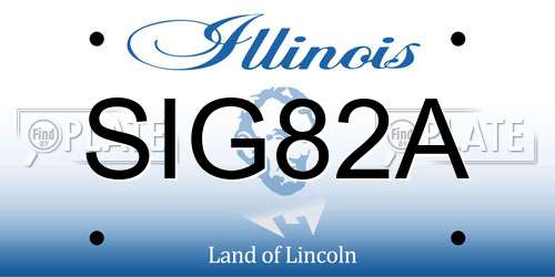 SIG82A Illinois License Plate