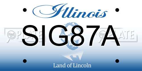 SIG87A Illinois License Plate