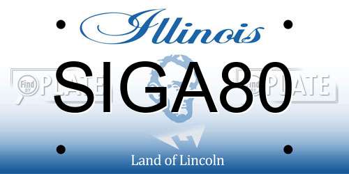 SIGA80 Illinois License Plate