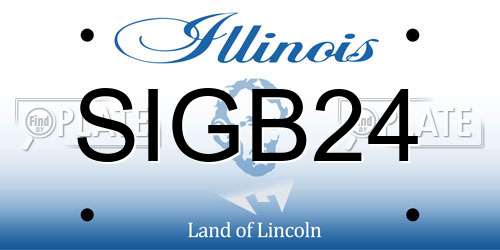 SIGB24 Illinois License Plate
