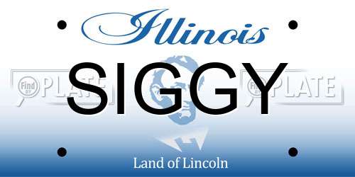 SIGGY Illinois License Plate