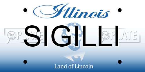 SIGILLI Illinois License Plate