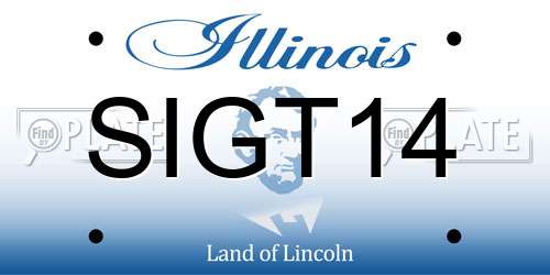 SIGT14 Illinois License Plate