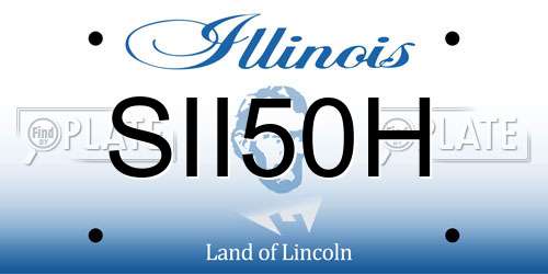 SII50H Illinois License Plate