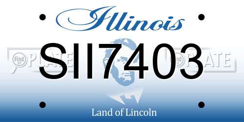 SII7403 Illinois License Plate