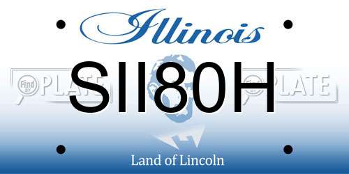 SII80H Illinois License Plate