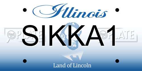 SIKKA1 Illinois License Plate
