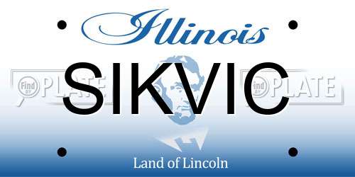 SIKVIC Illinois License Plate