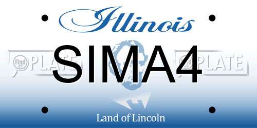 SIMA4 Illinois License Plate