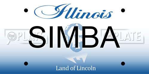 SIMBA Illinois License Plate