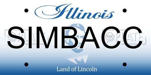 SIMBACC Illinois License Plate