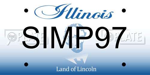 SIMP97 Illinois License Plate