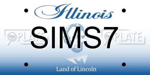 SIMS7 Illinois License Plate