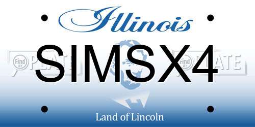 SIMSX4 Illinois License Plate