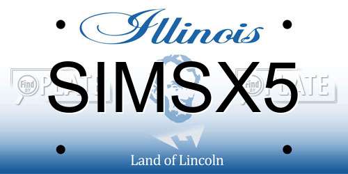 SIMSX5 Illinois License Plate